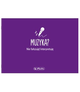 ZESZYT DO MUZYKI / NUT, 16 KARTEK, PIĘCIOLINIA, HERLITZ