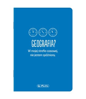 ZESZYT A5 DO GEOGRAFII, 60 KARTEK, KRATKA, HERLITZ