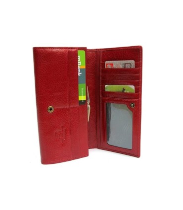 Długi damski portfel Wittchen 21-1-075, kolekcja Italy, czerwony