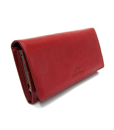 Długi damski portfel Wittchen 21-1-075, kolekcja Italy, czerwony