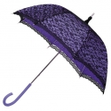 Koronkowa parasolka w stylu retro w kolorze fioletowo - czarnym