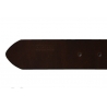 Klasyczny pasek do garnituru w kolorze brązowym Orsatti, z obszyciem