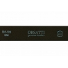 Czarny pasek do garnituru marki Orsatti z zabudowaną klamrą
