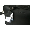 Skórzana torba na ramię na laptopa, A4, czarna