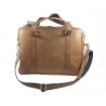 Skórzana torba na ramię na laptopa, A4, jasny brąz