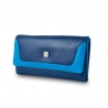 Skórzany duży portfel damski marki DuDu®, niebieski
