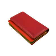 Kolorowy portfel damski Valentini, czerwony, zielony + inne