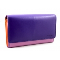 Kolorowy portfel damski Valentini, fioletowy, różowy+ inne