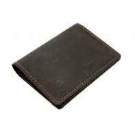 Skórzany super cienki portfel męski (SLIM WALLET) Orsatti, brązowy