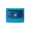 Mały skórzany portfel damski DuDu®, niebieski