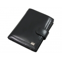 Męski portfel Rovicky ze skóry naturalnej, RFID, czarny