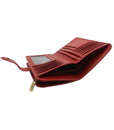 Skórzany damski portfel Wittchen 21-1-028, czerwony - kolekcja Italy