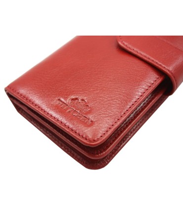 Skórzany damski portfel Wittchen 21-1-028, czerwony - kolekcja Italy