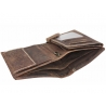 Super wyposażony portfel męski Always Wild ze skóry nubukowej, brązowy