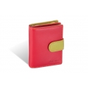 Kolorowy niewielki portfel damski Valentini, czerwony, zielony + inne