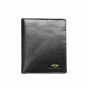 Męski pionowy skórzany portfel marki Peterson, czarny, RFID