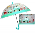 Dziecięca głęboka parasolka z gwizdkiem, samochodziki