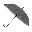 Automatyczna elegancka parasolka damska w białe koła i okręgi