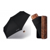 Lekka, parasolka męska Pierre Cardin w praktycznym etui, czarno - brązowa