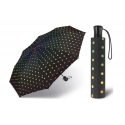 Automatyczna parasolka Happy Rain, czarna w kolorowe kropki