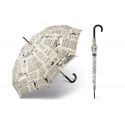 Długa, automatyczna parasolka Happy Rain, z motywem gazety