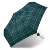 Kieszonkowa, ultra mini parasolka Happy Rain 16 cm, zielona w kratę