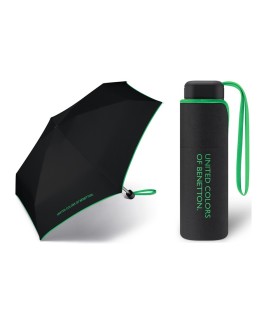 Mała parasolka Benetton ultra mini 17 cm, czarna
