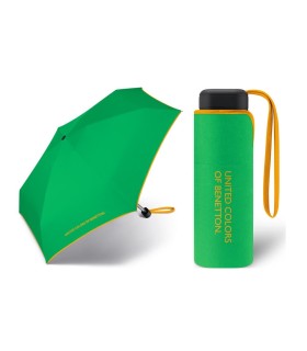 Mała parasolka Benetton ultra mini 17 cm, zielona