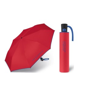 Automatyczna parasolka Benetton, czerwony z lamówką