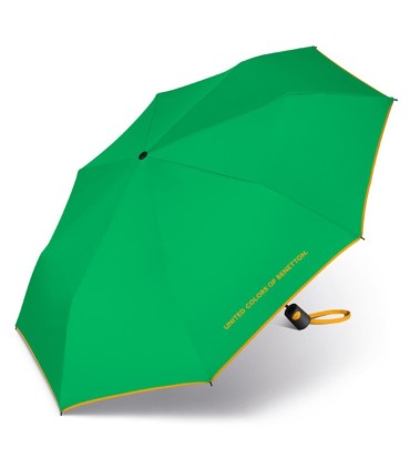 Automatyczna parasolka Benetton, zielona z lamówką