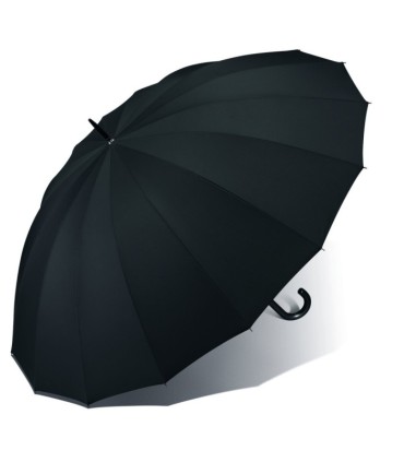 Bardzo duży PARASOL Happy Rain - 130 cm, 16 brytów, czarny