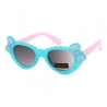 Okulary przeciwsłoneczne dziecięce UV 400 GROSZKI, niebiesko-różowe