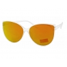 Okulary przeciwsłoneczne damskie UV, PRZEZROCZYSTE + pomarańczowy