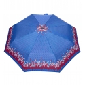 Automatyczna parasolka damska marki Parasol, niebieska z lamówką