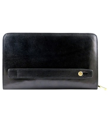 Męska skórzana saszetka Wittchen czarna kolekcja Arizona