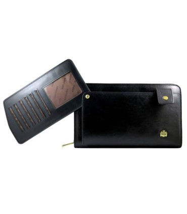 Męska skórzana saszetka Wittchen czarna kolekcja Arizona