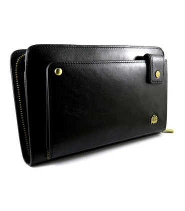 Męska skórzana saszetka Wittchen czarna kolekcja Arizona