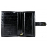 Duży zapinany skórzany portfel męski Wittchen, kolekcja: Italy, czarny