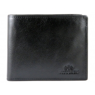 Skórzany klasyczny męski portfel Wittchen RFID kolekcja Italy, czarny