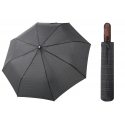 Automatyczna MOCNA parasolka XXL Doppler 125 cm CZARNA W KRATKĘ