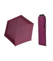 Płaska parasolka DOPPLER CARBONSTEEL SLIM do kieszeni, torebki, bordowa w kropki