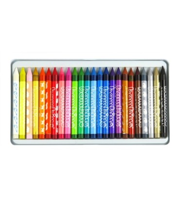 Kredki świecowe 24 kolory Bambino w metalowym opakowaniu