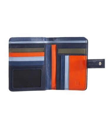 Skórzany pojemny portfel damski DuDu®, GRANATOWY