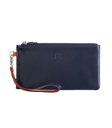 Skórzany portfel damski SASZETKA DuDu®, GRANATOWY