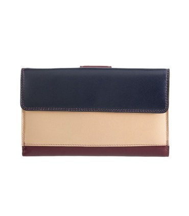 Bardzo duży SKÓRZANY portfel damski DuDu®, 534-1186 BURGUNDOWY