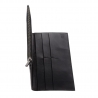 SUPER cienki skórzany portfel męski DuDu® Zip-It, 597-661 CZARNY