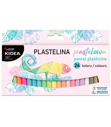 Derform Plastelina Kidea pastelowe 24 kolory