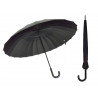Wytrzymały parasol męski XXL 123 CM 24-BRYTOWY, CZARNY