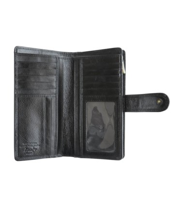 SKÓRZANY DAMSKI PORTFEL WITTCHEN 21-1-028-10, CZARNY - KOLEKCJA ITALY