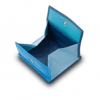 Skórzany mały portfel damski marki DuDu®, niebieski
